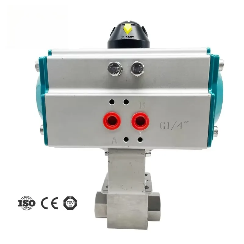 High Pressure NPT / BSP Threaded PTFE Seat Ball Valve Investment Cast Valve With Double Acting Pneumatic Actuator
High Pressure NPT / BSP Threaded PTFE Seat Ball Valve Investment Cast Valve With Double Acting Pneumatic Actuator