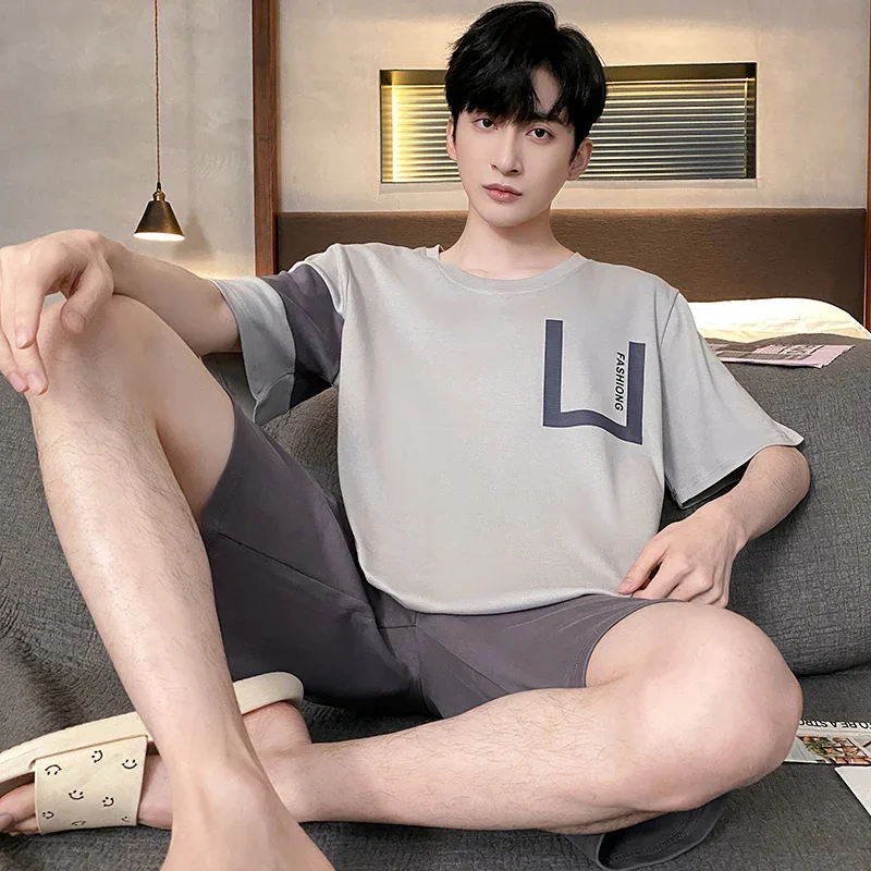 Summer 4XL Knitted Cotton Short Sleeved Men's Pajamas Sets Male Pajama Set Plaid Pajama For Men Sleepwear Suit Homewear Big Size
Summer 4XL Knitted Cotton Short Sleeved Men's Pajamas Sets Male Pajama Set Plaid Pajama For Men Sleepwear Suit Homewear Big Size
