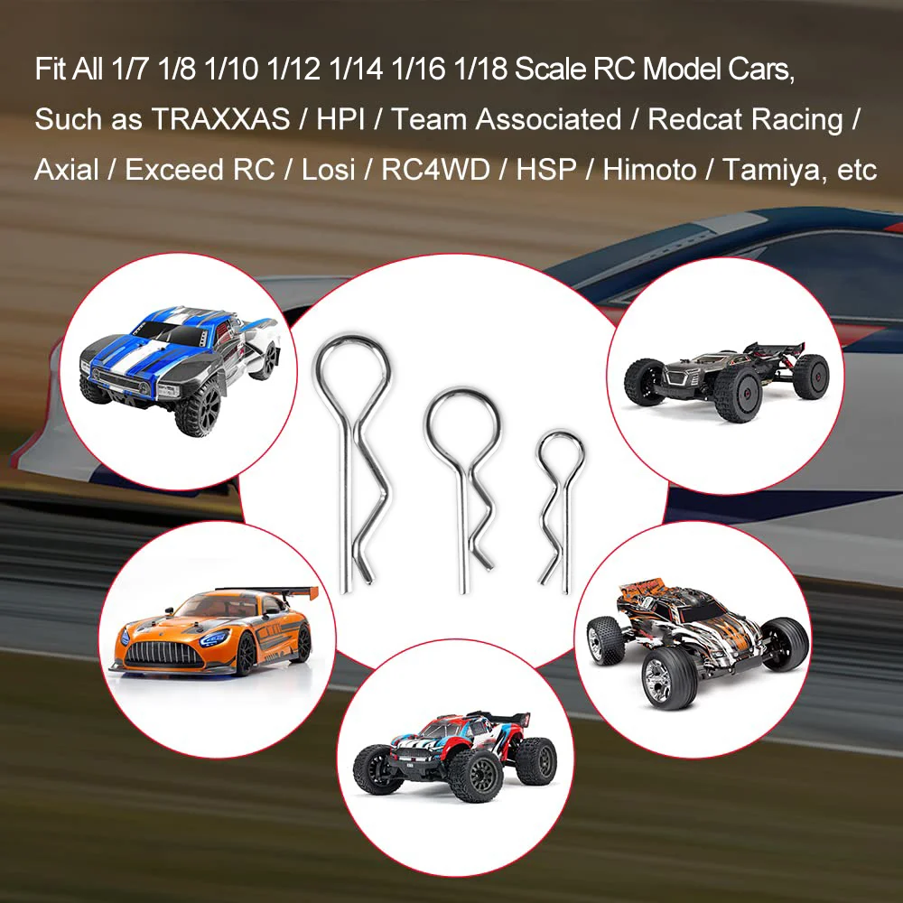 50/100 Uds Clips Carrocería RC Hebillas R Metal 1/7 1/8 1/10 1/12 1/14 1/16 1/18
50/100 Uds Clips Carrocería RC Hebillas R Metal 1/7 1/8 1/10 1/12 1/14 1/16 1/18