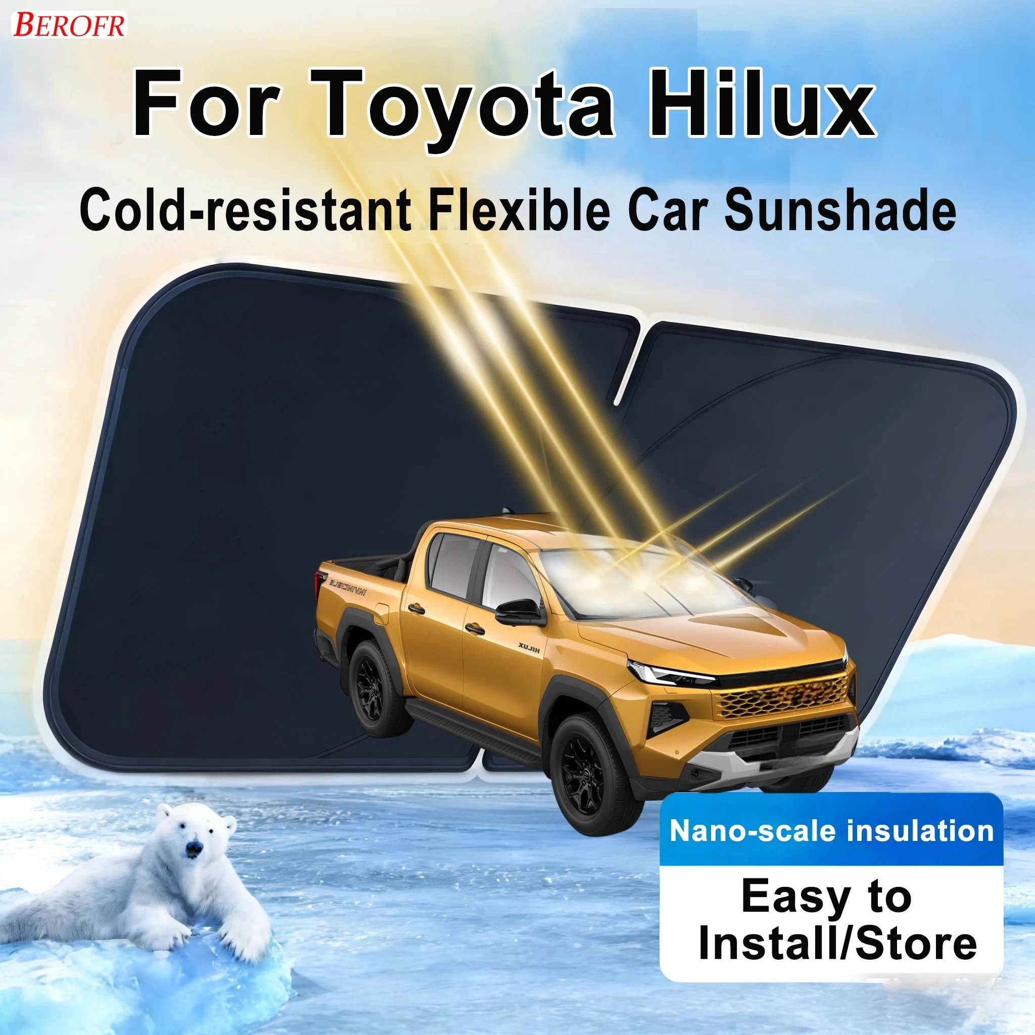For Toyota Hilux 2022-2026 Car Windshield Sunshade Cover Front Window Sun Shade Heat Insulation Summer Auto Accessories
For Toyota Hilux 2022-2026 Car Windshield Sunshade Cover Front Window Sun Shade Heat Insulation Summer Auto Accessories