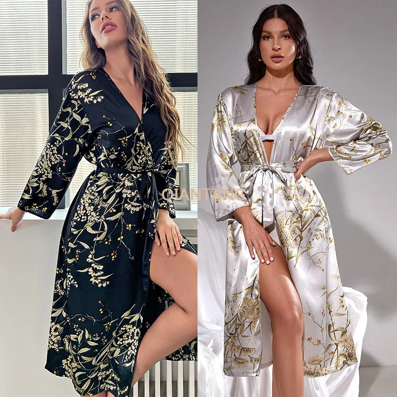 Bridal Print Kimono Bathrobe Women Robe Gown Summer Sleepwear Loungewear Casual Satin Nightgown Wedding Nightwear Lingerie
Bridal Print Kimono Bathrobe Women Robe Gown Summer Sleepwear Loungewear Casual Satin Nightgown Wedding Nightwear Lingerie