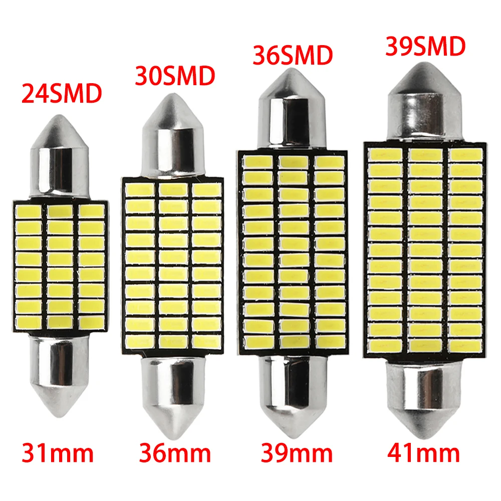 31-41MM Automotive LED Decoding Lights 26-39SMD Carriage Headlights Car Interior Dome Roof Lamp License Plate Signal Lamp
31-41MM Automotive LED Decoding Lights 26-39SMD Carriage Headlights Car Interior Dome Roof Lamp License Plate Signal Lamp