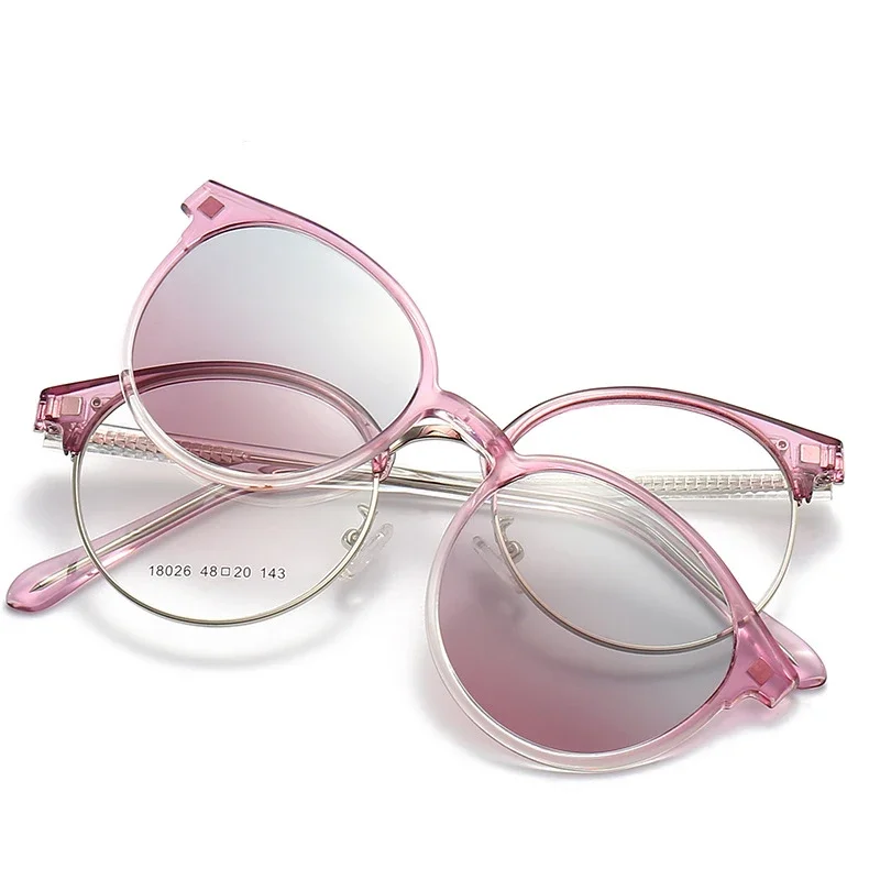 Магнитные очки KIZN 2-в-1 для коррекции близорукости, унисекс, с клипсой, круглые оправы, оптические поляризационные солнцезащитные линзы от -0.5 до -10 диоптрий
Магнитные очки KIZN 2-в-1 для коррекции близорукости, унисекс, с клипсой, круглые оправы, оптические поляризационные солнцезащитные линзы от -0.5 до -10 диоптрий