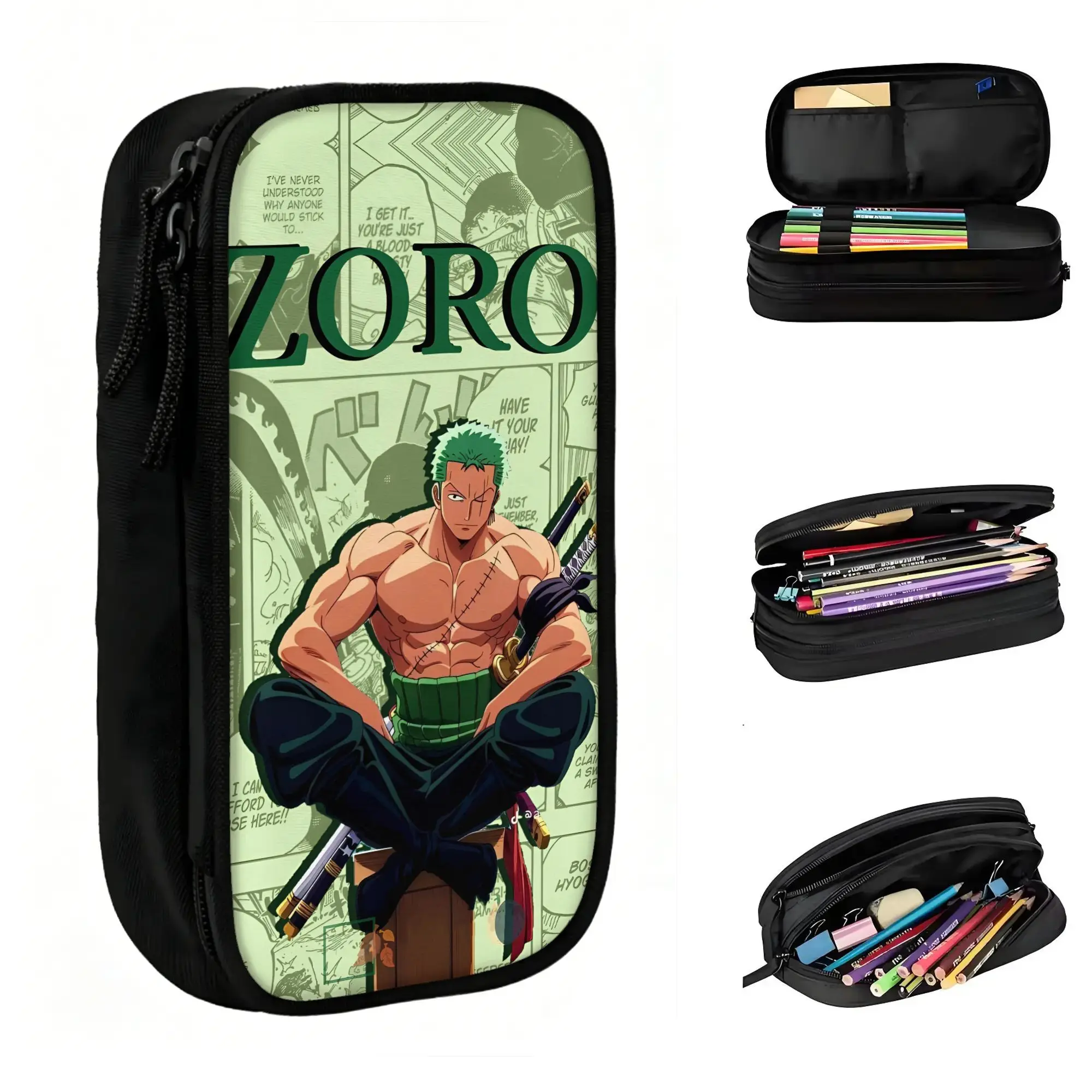 Custom Comics One P-Pieces Zoro Pencil Cases for Boy Girl Large Storage Pen Box Bag School Supplies
Custom Comics One P-Pieces Zoro Pencil Cases for Boy Girl Large Storage Pen Box Bag School Supplies