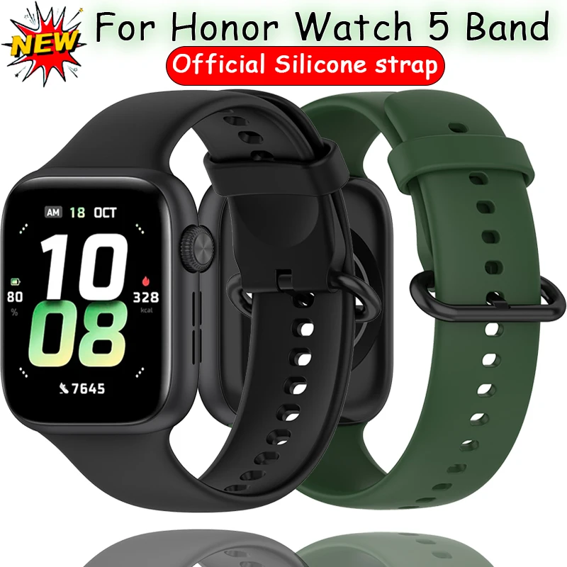 Soft Silicone Strap for Honor Watch 5 Smart Replaceable Original Wristband Correa for Honor Watch 5 Sports Watchband Accessories
Soft Silicone Strap for Honor Watch 5 Smart Replaceable Original Wristband Correa for Honor Watch 5 Sports Watchband Accessories