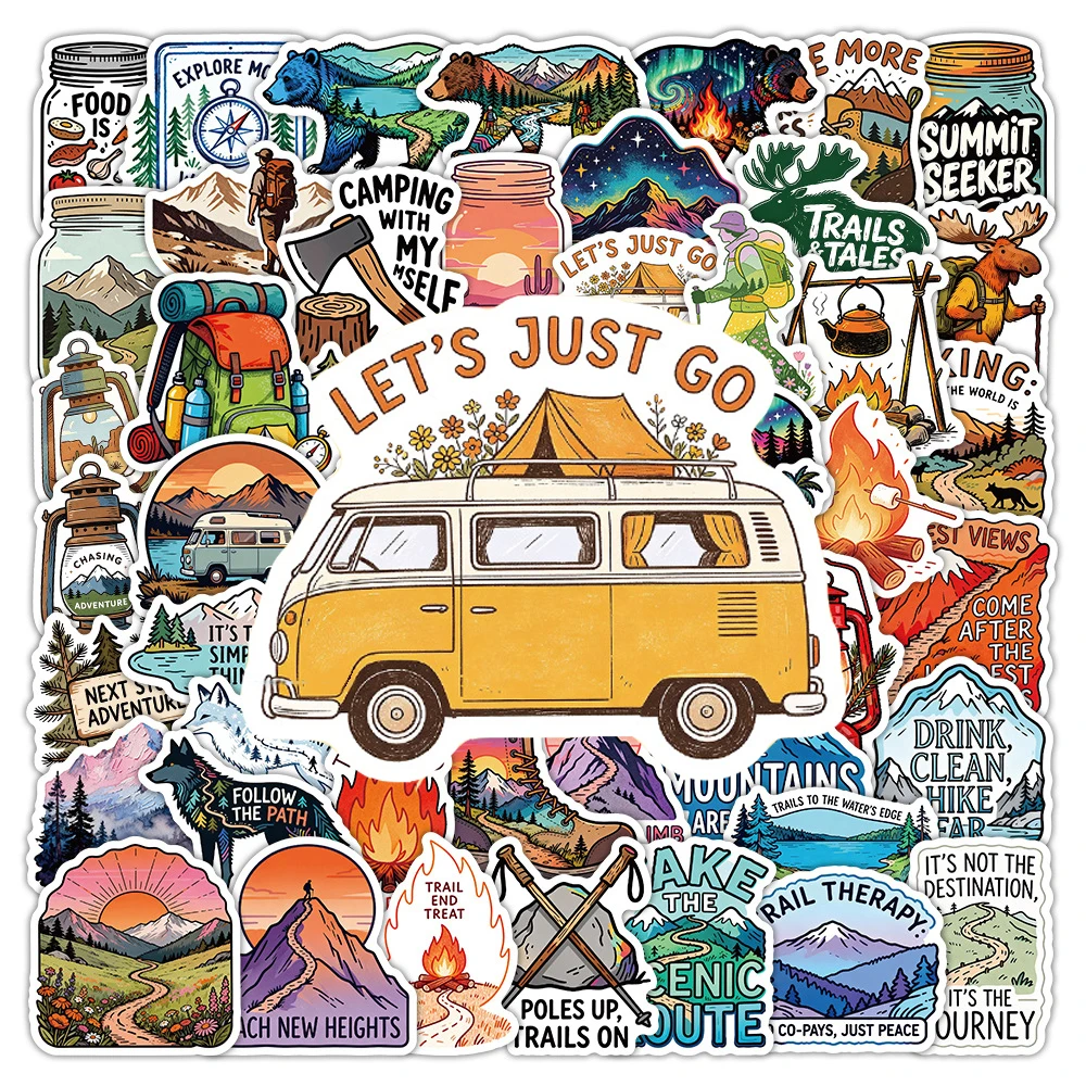 10/30/50pcs Outdoor Camping Hiking Cartoon Stickers Forest Landscape Graffiti Sticker Phone Notebook Guitar Cool Decal Decortion
10/30/50pcs Outdoor Camping Hiking Cartoon Stickers Forest Landscape Graffiti Sticker Phone Notebook Guitar Cool Decal Decortion