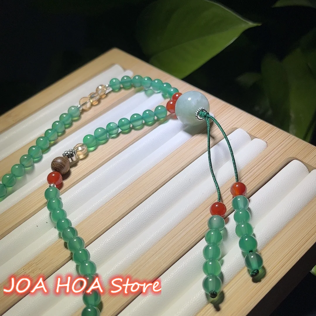 925 Silver Accessories Handmade Natural Green Chalcedony Agate Exquisite Adjustable Rope String Necklace Pendant Sweater Chain
925 Silver Accessories Handmade Natural Green Chalcedony Agate Exquisite Adjustable Rope String Necklace Pendant Sweater Chain