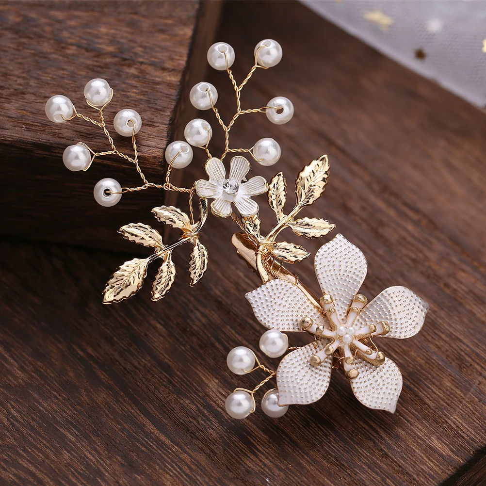 Pearl Hairpin Elegant Wedding Headpiece Bridal Headdress Golden Hair Decorations for Brides Prom Party Evening
Pearl Hairpin Elegant Wedding Headpiece Bridal Headdress Golden Hair Decorations for Brides Prom Party Evening