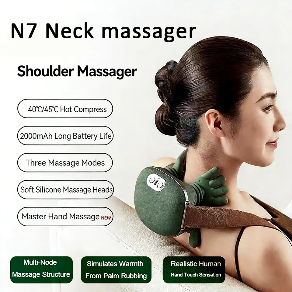 Бионический массажер для шеи и плеч, беспроводной массажер для шеи, шейного отдела трапеции, разминающая массажная шаль, бесщеточный мотор для шеи, Masajeador, новинка
Бионический массажер для шеи и плеч, беспроводной массажер для шеи, шейного отдела трапеции, разминающая массажная шаль, бесщеточный мотор для шеи, Masajeador, новинка