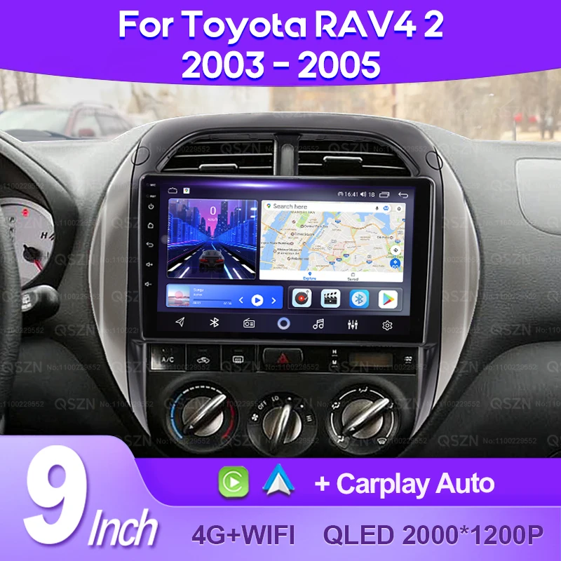 QSZN For Toyota RAV4 2 CA20 CA20W XA20 2003 - 2005 2K QLED Android 13 Car Radio Multimedia Video Player GPS AI Voice CarPlay 4G
QSZN For Toyota RAV4 2 CA20 CA20W XA20 2003 - 2005 2K QLED Android 13 Car Radio Multimedia Video Player GPS AI Voice CarPlay 4G