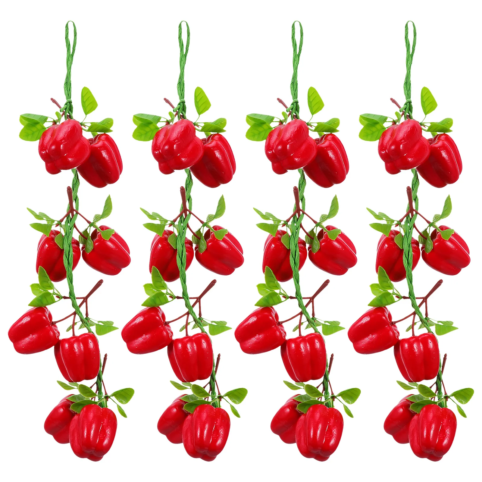 4Pcs Artificial Hanging Pepper Strings Lifelike Bell Pepper Garland Realistic Vegetable Vine for Kitchen Wall Farm Party Fruit
4Pcs Artificial Hanging Pepper Strings Lifelike Bell Pepper Garland Realistic Vegetable Vine for Kitchen Wall Farm Party Fruit