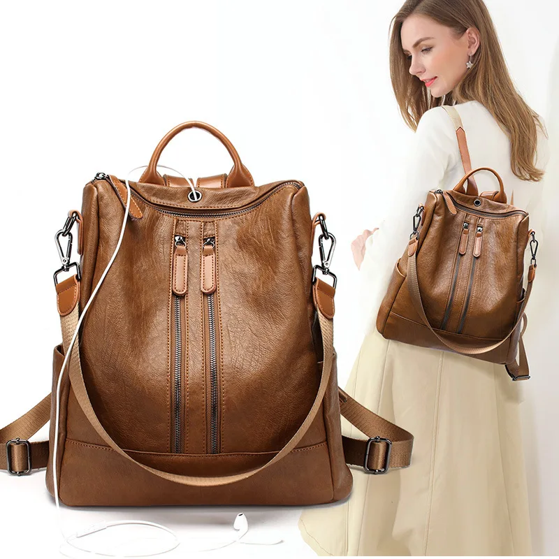 Anti-Theft Backpack for Women 2026 Spring/Summer Korean Style Easy-To-Match Casual Soft Bag Women's Backpack Simple Single-Shoulder Trendy Bag
Anti-Theft Backpack for Women 2026 Spring/Summer Korean Style Easy-To-Match Casual Soft Bag Women's Backpack Simple Single-Shoulder Trendy Bag