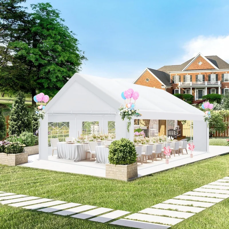 20x20FT Heavy Duty Outdoor Party Tent, 6 Sidewalls & Built-in Sandbags,Waterproof Windproof Canopy Wedding, Camping & Patio
20x20FT Heavy Duty Outdoor Party Tent, 6 Sidewalls & Built-in Sandbags,Waterproof Windproof Canopy Wedding, Camping & Patio