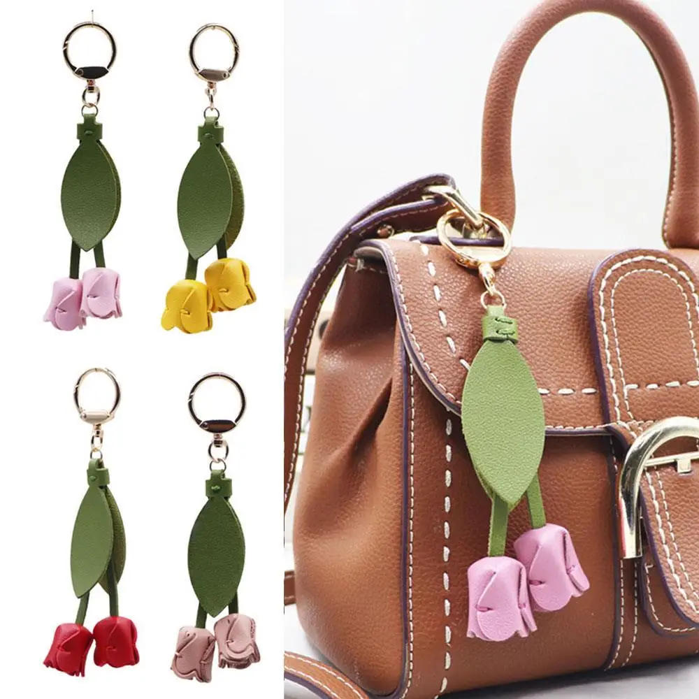Cute Tulip Bag Pendant Korean Style Car Keybag Pendant Simple Fashion Backpack Decoration Sweet PU Leather Bag Charm For Women
Cute Tulip Bag Pendant Korean Style Car Keybag Pendant Simple Fashion Backpack Decoration Sweet PU Leather Bag Charm For Women