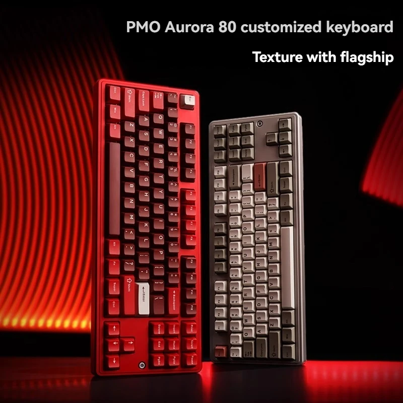PMO Aurora80 Mechanical Keyboard Wireless Tri-Mode Aluminium Shell Hot-Swap ARGB Custom Gasket Office Game Mechanical Keyboard
PMO Aurora80 Mechanical Keyboard Wireless Tri-Mode Aluminium Shell Hot-Swap ARGB Custom Gasket Office Game Mechanical Keyboard