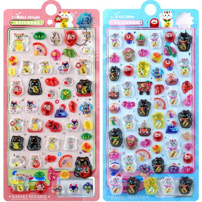 New Universal 3D Japanese Cute Maneki Neko Crystal Embossed Stickers For Girls' Phone Cases Stationery Decoration Stickers
New Universal 3D Japanese Cute Maneki Neko Crystal Embossed Stickers For Girls' Phone Cases Stationery Decoration Stickers