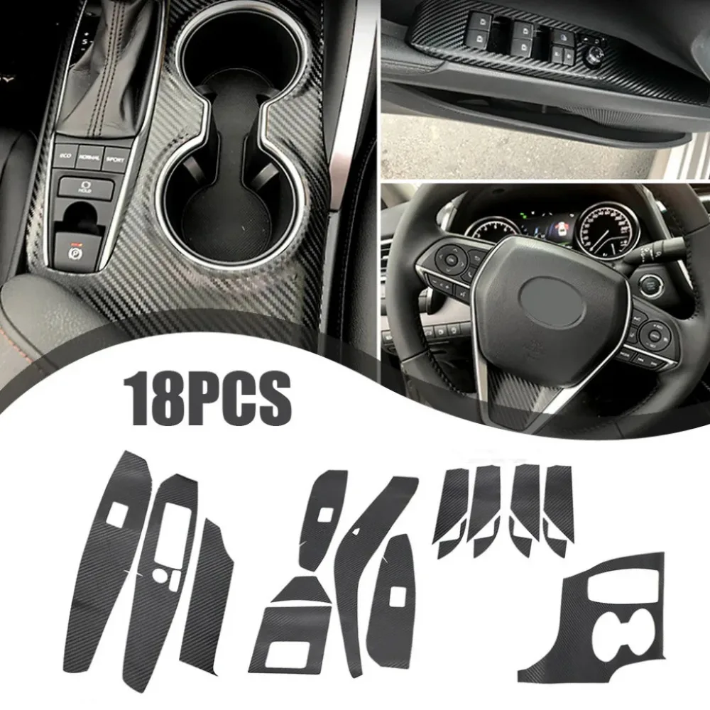 18pcs Car Interior Trim Stickers Carbon Fiber Car Console Panel Decor Sticker Auto Accessories for Toyota Camry 2018-2021 LHD
18pcs Car Interior Trim Stickers Carbon Fiber Car Console Panel Decor Sticker Auto Accessories for Toyota Camry 2018-2021 LHD