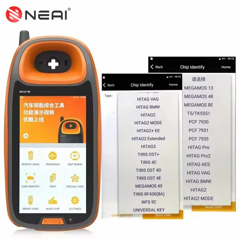 NEAI Professional Smart Key Programmer Remote Smart Card Android Handheld Identification Copy Generate Blank Transponder Chip
NEAI Professional Smart Key Programmer Remote Smart Card Android Handheld Identification Copy Generate Blank Transponder Chip