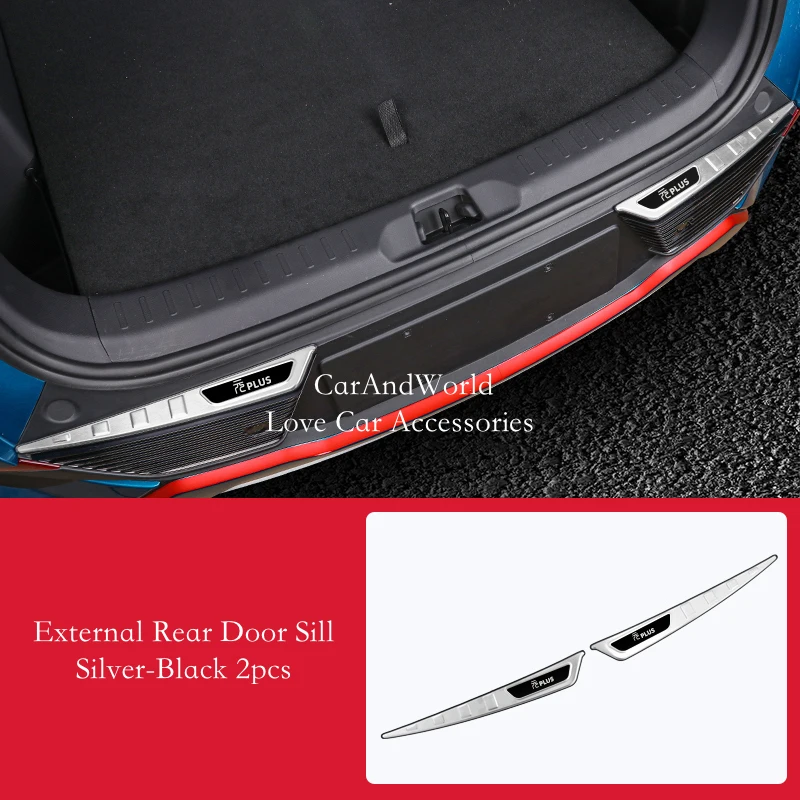 Stainless Rear Door SIll Suff Plate Tail Gate Pedal Trims Cover Car Decerative Accessories For BYD YUAN PLUS ATTO 3 2022-2024
Stainless Rear Door SIll Suff Plate Tail Gate Pedal Trims Cover Car Decerative Accessories For BYD YUAN PLUS ATTO 3 2022-2024