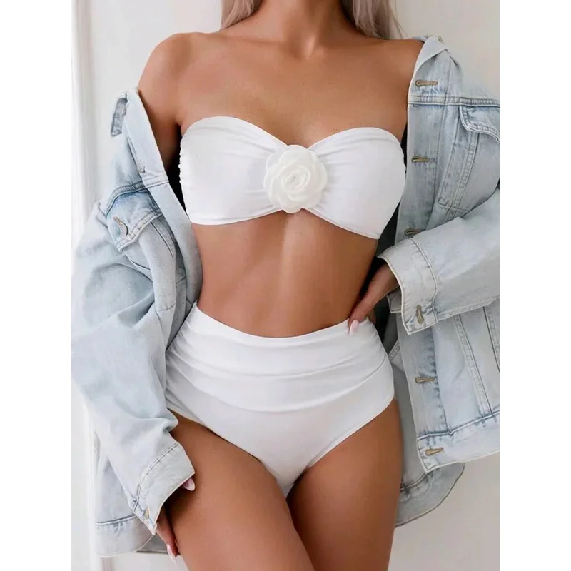 XS - L 3D Flower Bandeau Bikinis Female Swimsuit High Waist Bikini Women Swimwear Two-pieces Bikini Set Bathing Suit Swim Lady
XS - L 3D Flower Bandeau Bikinis Female Swimsuit High Waist Bikini Women Swimwear Two-pieces Bikini Set Bathing Suit Swim Lady