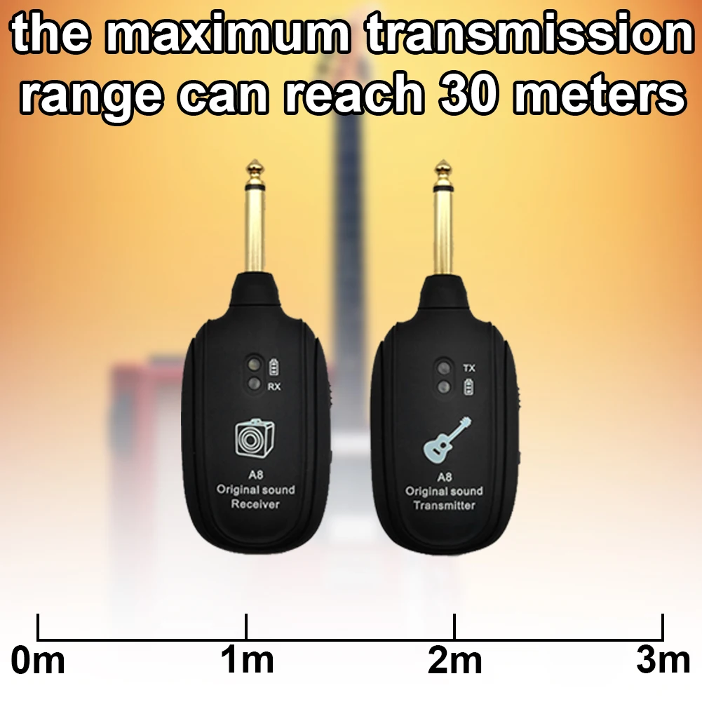 A8 Wireless System Guitar Pickup Audio Transmitter Receiver with Rechargeable Battery for Electric Guitar Parts
A8 Wireless System Guitar Pickup Audio Transmitter Receiver with Rechargeable Battery for Electric Guitar Parts