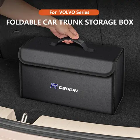 Car Trunk Storage Box Foldable Auto Organizer Bag Fit For Volvo R Design RDesign XC90 XC60 S60 V40 XC40 V60 V50 S40 C30 C70 S80