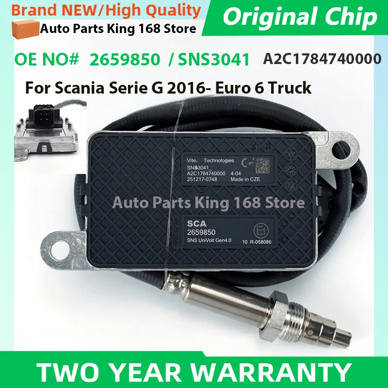 2659850 SNS3041 Original New Nitrogen Oxide Sensor Nox Sensor For Scania Engine
2659850 SNS3041 Original New Nitrogen Oxide Sensor Nox Sensor For Scania Engine
