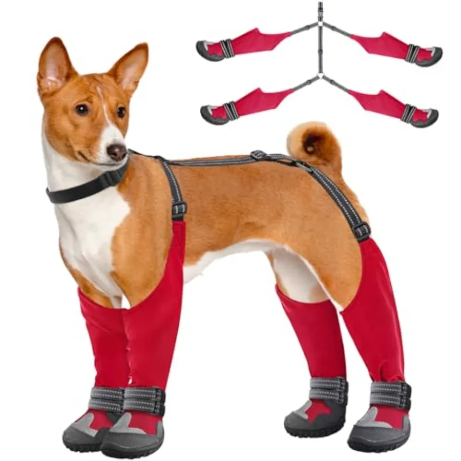 Dog Suspender Boots, Tall Anti-Slip and Fall Waterproof Shoes Leggings, Adjustable Suspender Boots for Winter Snow Rain Hiking
Dog Suspender Boots, Tall Anti-Slip and Fall Waterproof Shoes Leggings, Adjustable Suspender Boots for Winter Snow Rain Hiking