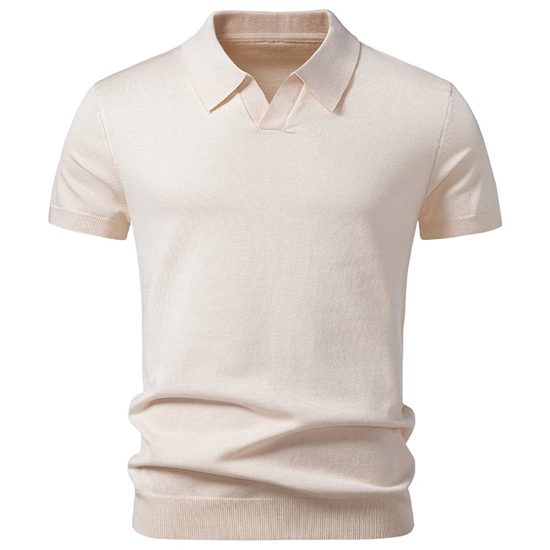 Summer Men's Short Sleeve Knitted Sweater Polos Turn Down Collar Smart Casual Slim Fit Kint Pullover Men Solid Color Tees Tops
Summer Men's Short Sleeve Knitted Sweater Polos Turn Down Collar Smart Casual Slim Fit Kint Pullover Men Solid Color Tees Tops