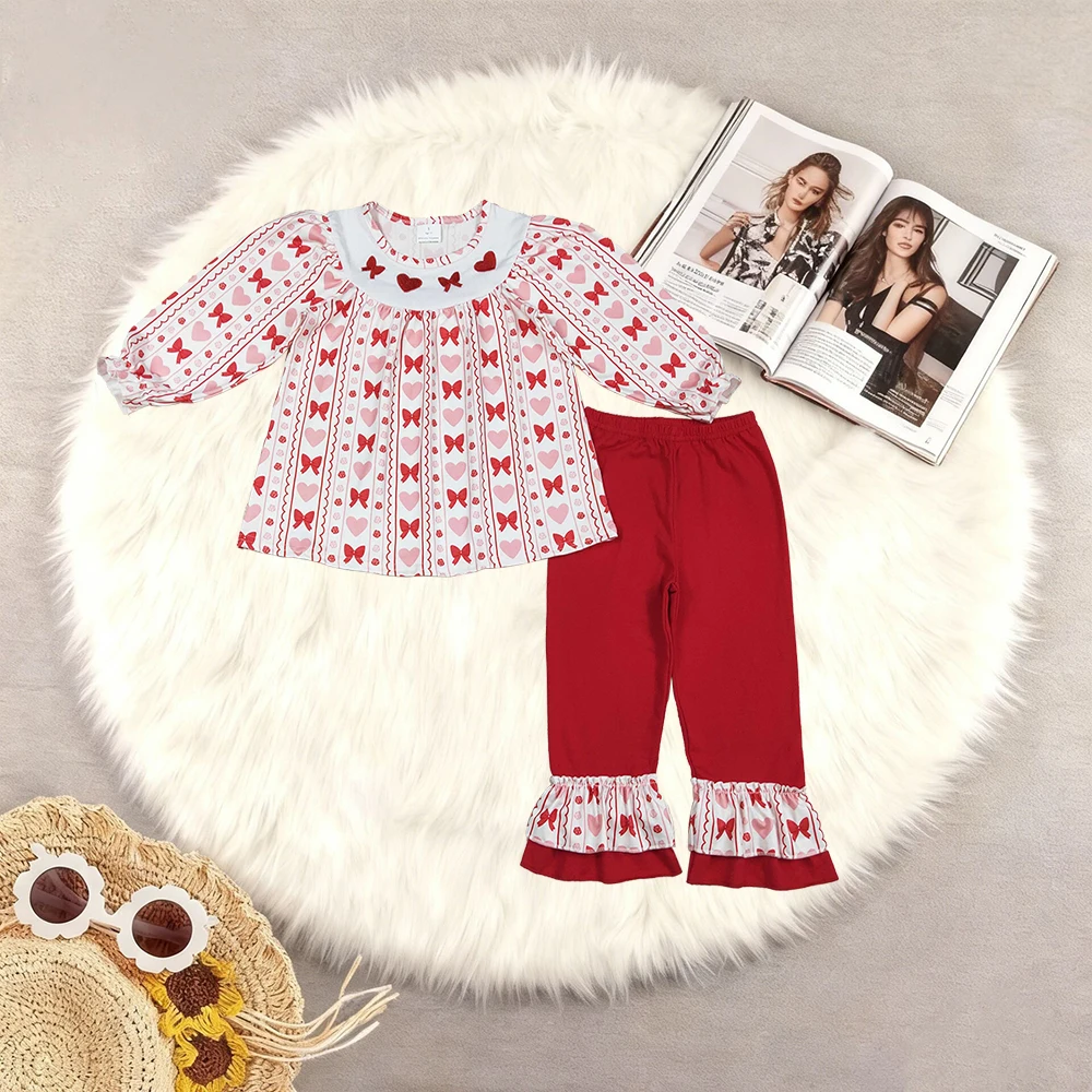 12,18 зимняя одежда для маленьких девочек, туника в полоску с вышивкой и бантиками в виде сердечек, штаны с рюшами для маленьких девочек, комплекты одежды на день Святого Валентина
12,18 зимняя одежда для маленьких девочек, туника в полоску с вышивкой и бантиками в виде сердечек, штаны с рюшами для маленьких девочек, комплекты одежды на день Святого Валентина