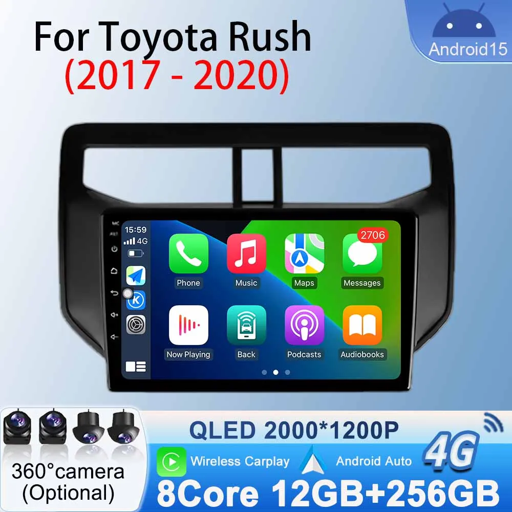 Car Radio Stereo Android 15 for Toyota Rush 2017 - 2020 GPS Multimedia Video Player Head Unit Carplay Android Auto WiFi DSP RDS
Car Radio Stereo Android 15 for Toyota Rush 2017 - 2020 GPS Multimedia Video Player Head Unit Carplay Android Auto WiFi DSP RDS