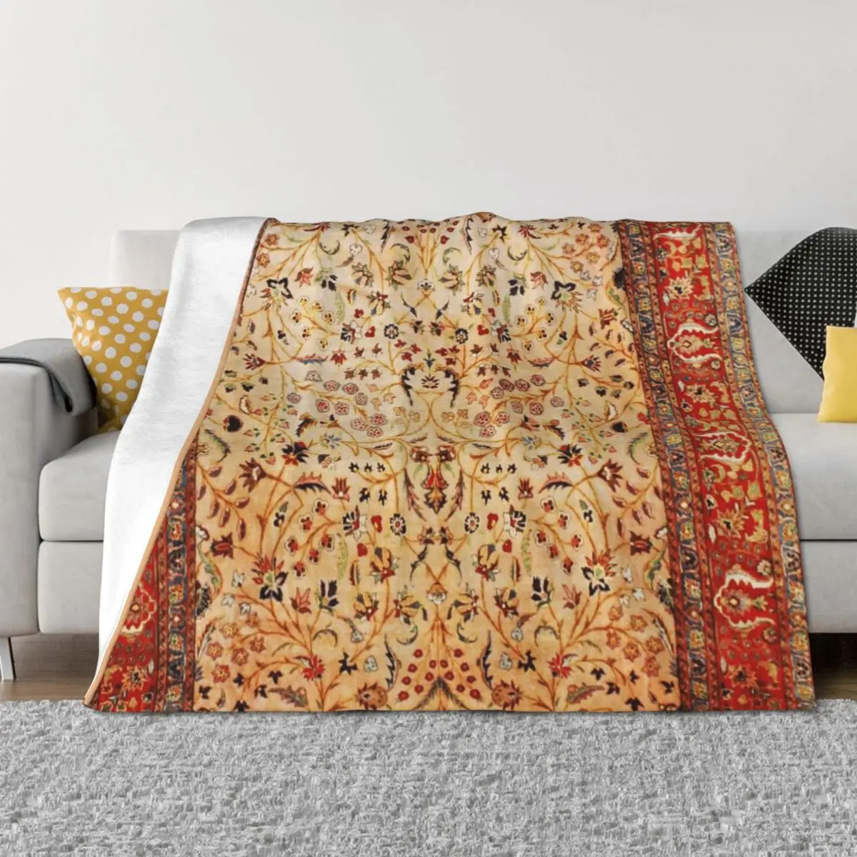Antique Persian Rug Print With Gold Field Throw Blanket Sofa Shaggy cosplay anime bed plaid Blankets
Antique Persian Rug Print With Gold Field Throw Blanket Sofa Shaggy cosplay anime bed plaid Blankets