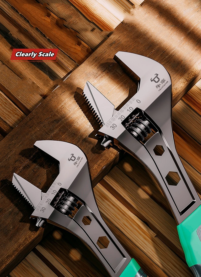 Adjustable Large Opening Wrench - High-Hardness Cr-V Steel, Long Handle, Dual-Purpose Plumbing Tool for Home Car Repairs
Adjustable Large Opening Wrench - High-Hardness Cr-V Steel, Long Handle, Dual-Purpose Plumbing Tool for Home Car Repairs