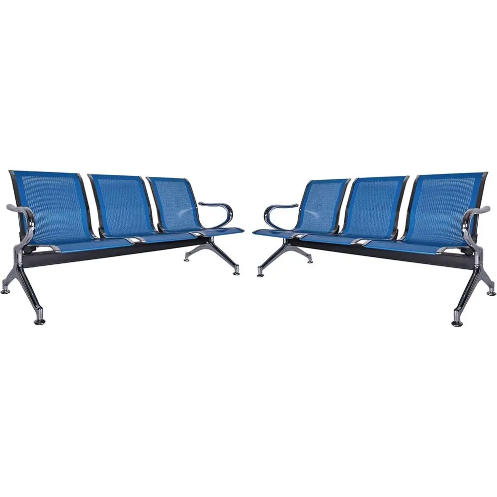2-Piece Waiting Room Chairs with Arms - 3-Seat Blue Airport, Lobby, or Hospital Bench
2-Piece Waiting Room Chairs with Arms - 3-Seat Blue Airport, Lobby, or Hospital Bench
