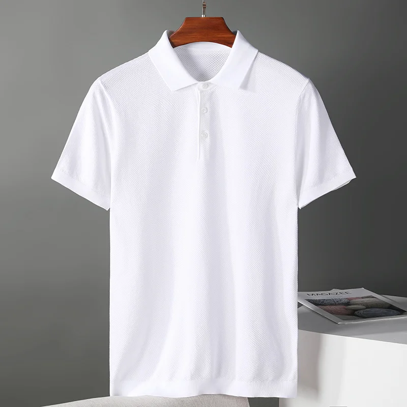 High Quality Lyocell 65.2% Knit Polos 2025 Summer Fashion Solid Mulberry Silk 5.5% Tops Short Sleeve Male Silk Cotton Knitwear
High Quality Lyocell 65.2% Knit Polos 2025 Summer Fashion Solid Mulberry Silk 5.5% Tops Short Sleeve Male Silk Cotton Knitwear
