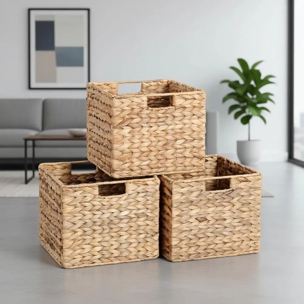 Набор из 3 плетеных корзин для хранения 12x12x10 дюймов для организации кухни и кладовой
Набор из 3 плетеных корзин для хранения 12x12x10 дюймов для организации кухни и кладовой