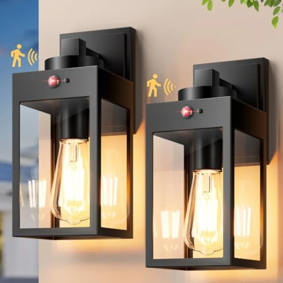 2-Pack Motion Sensor Exterior Light Fixtures Wall Mount for House, H 11'' Outdoor Sconce Light Lantern for Garage Coach Entrywa
2-Pack Motion Sensor Exterior Light Fixtures Wall Mount for House, H 11'' Outdoor Sconce Light Lantern for Garage Coach Entrywa