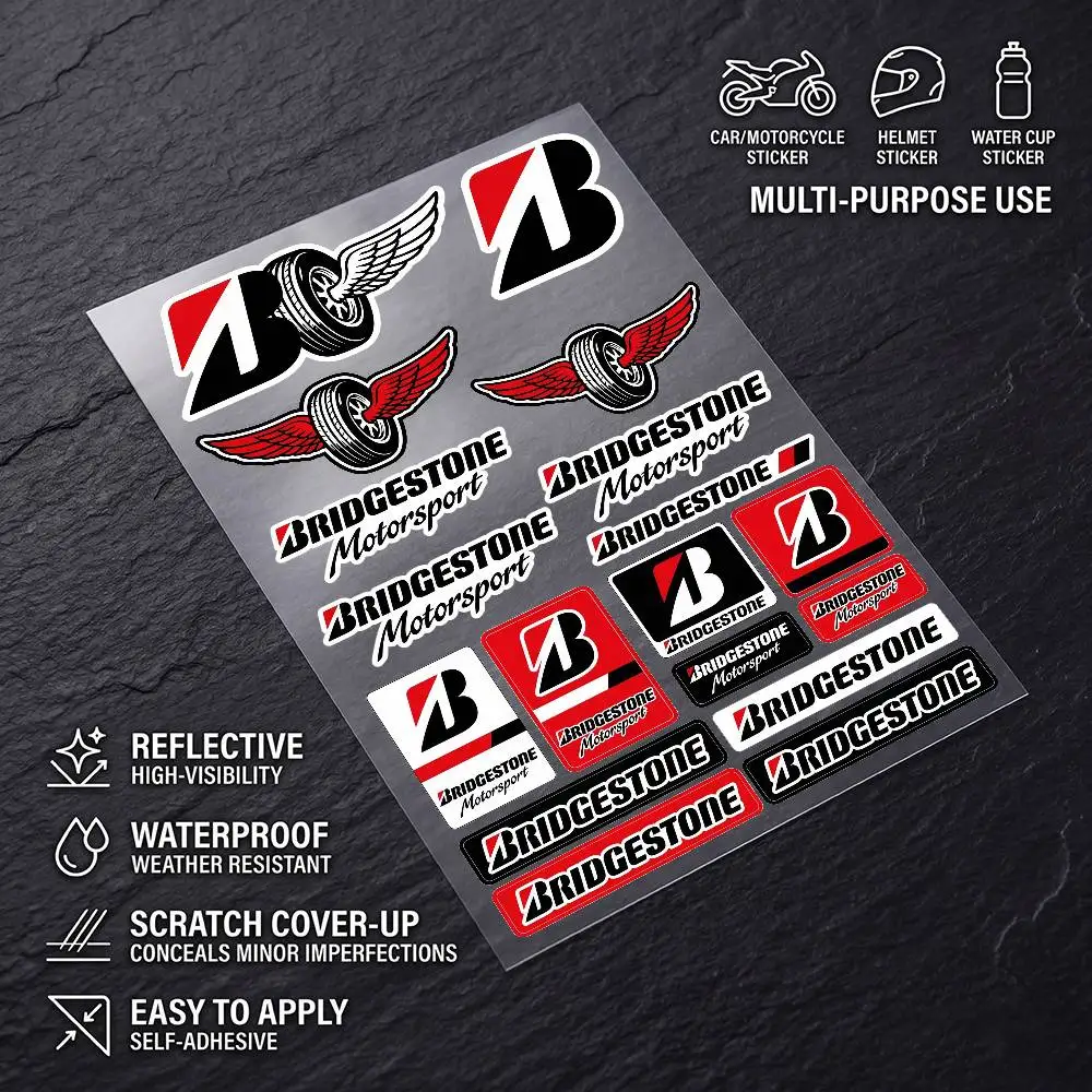 FOR Bridgestone High Visibility Reflective Waterproof Decal Scratch Hide Sticker Fit Car Motorcycle Helmet Refrigerator
FOR Bridgestone High Visibility Reflective Waterproof Decal Scratch Hide Sticker Fit Car Motorcycle Helmet Refrigerator