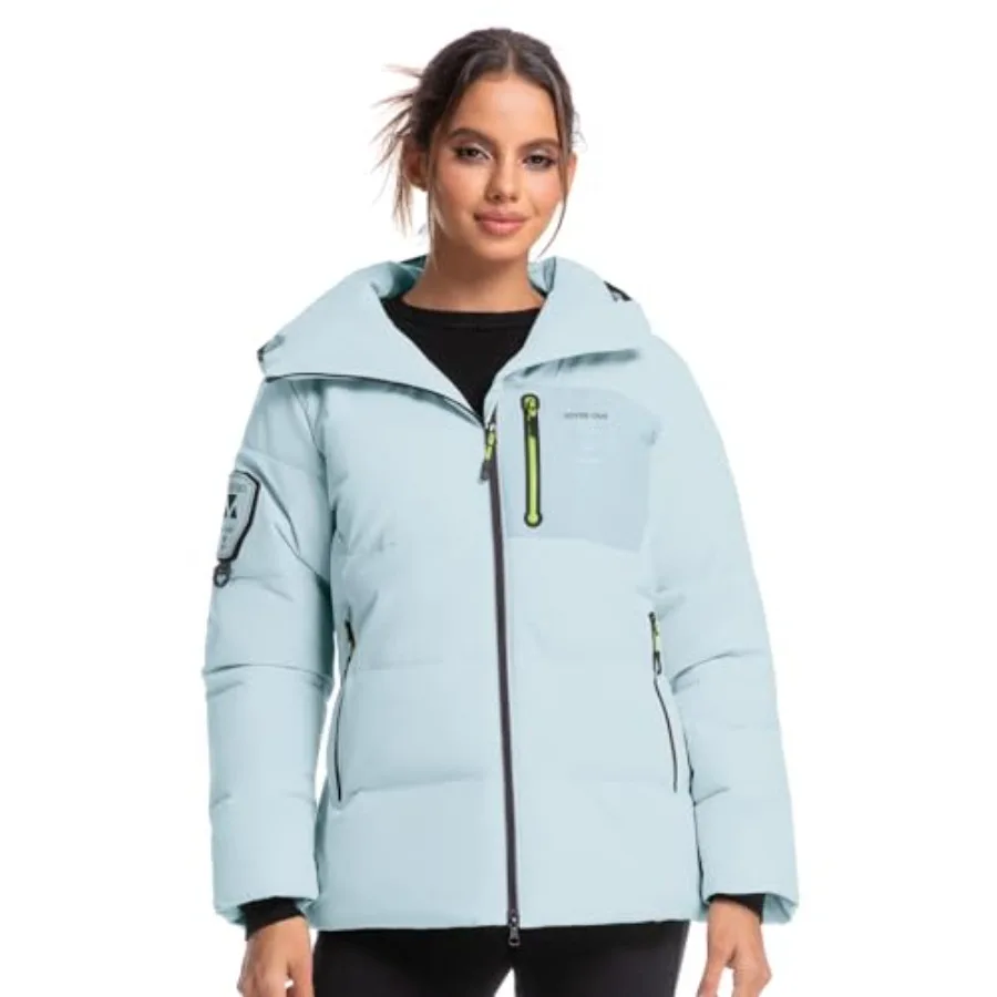 Women's Insulated Jacket Windproof Waterproof Thermal Hooded Ski Snowboard Coat with Multiple Pockets
Women's Insulated Jacket Windproof Waterproof Thermal Hooded Ski Snowboard Coat with Multiple Pockets