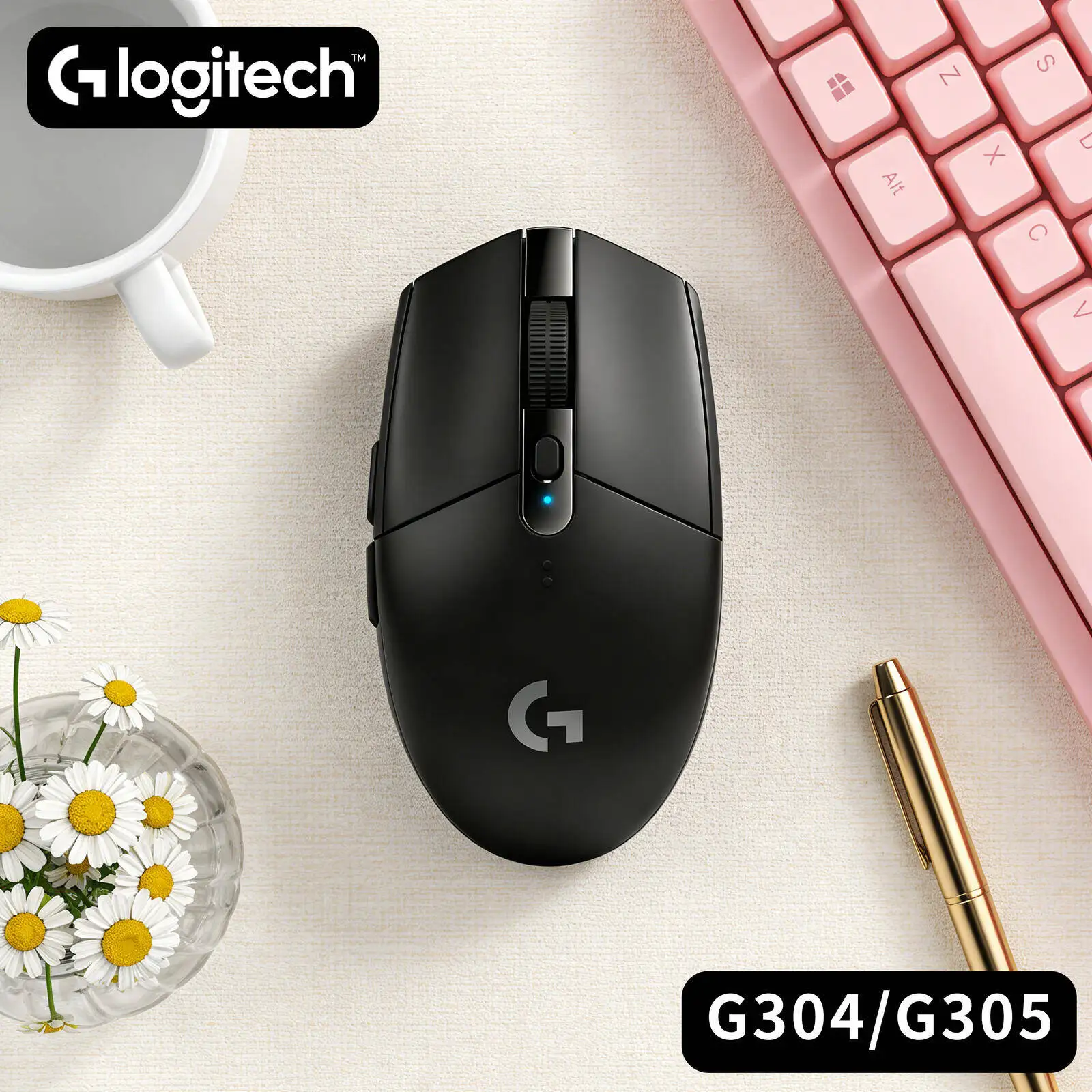 Logitech G304 Wireless Gaming Mouse 12000 DPI HERO Sensor LIGHTSPEED 1ms 9-Month Battery Ergonomic Symmetrical Grip
Logitech G304 Wireless Gaming Mouse 12000 DPI HERO Sensor LIGHTSPEED 1ms 9-Month Battery Ergonomic Symmetrical Grip