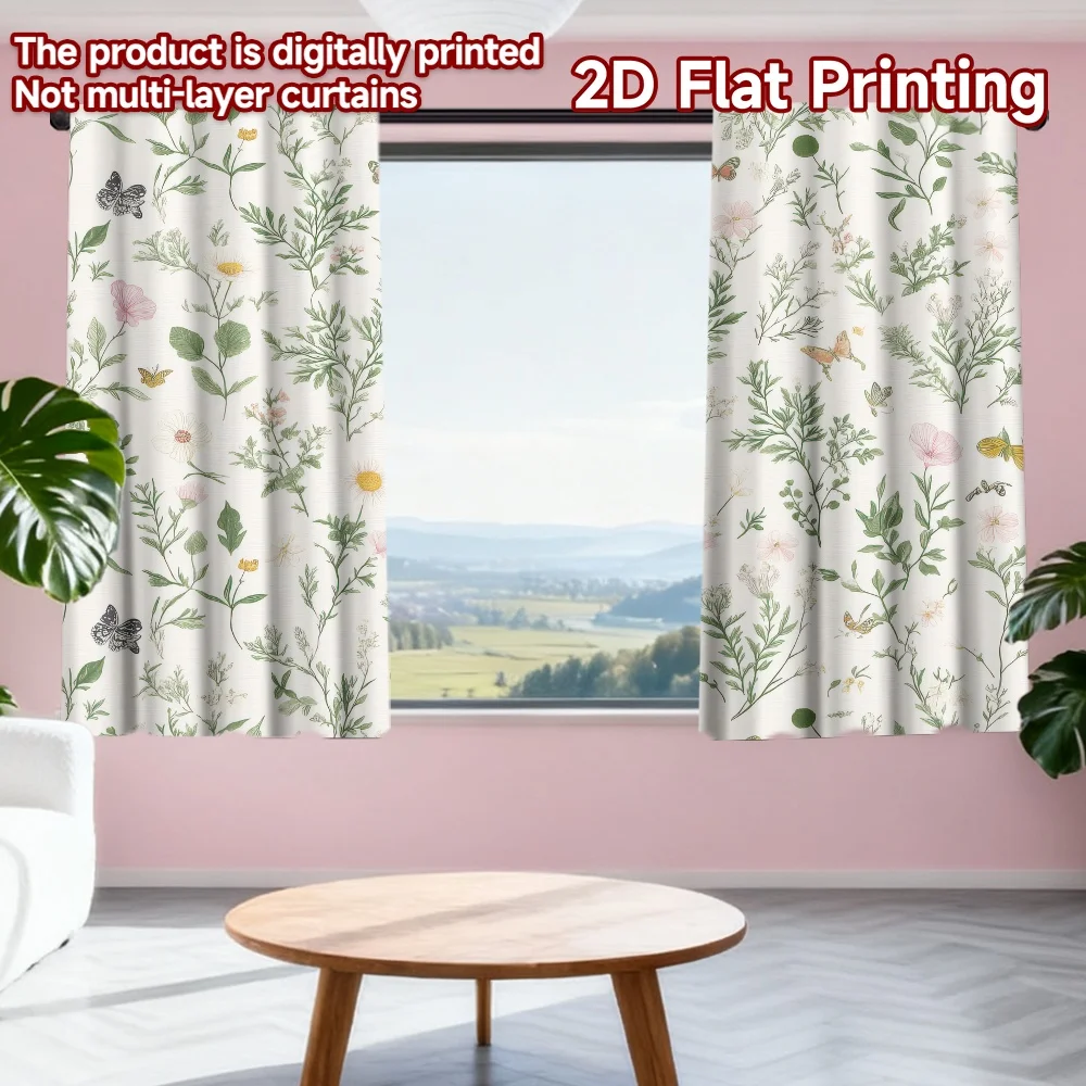 2D flat printing 2pcs Curtains Spring Floral Butterflies(2) Digital Printed Polyester Drapes All Season Party & Holiday Decor
2D flat printing 2pcs Curtains Spring Floral Butterflies(2) Digital Printed Polyester Drapes All Season Party & Holiday Decor