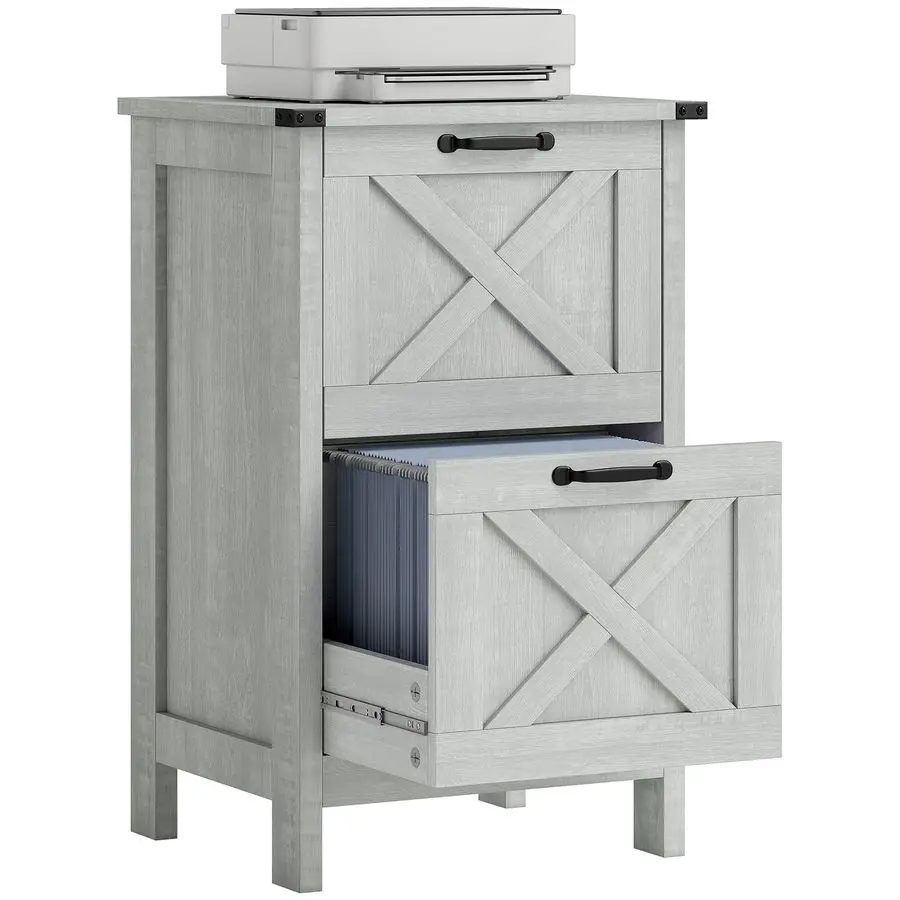 2 Drawer Vertical File Cabinet with Silent Slides, Rustic Farmhouse Filing Cabinet with Barn Doors for A4 Letter Size, Printer
2 Drawer Vertical File Cabinet with Silent Slides, Rustic Farmhouse Filing Cabinet with Barn Doors for A4 Letter Size, Printer