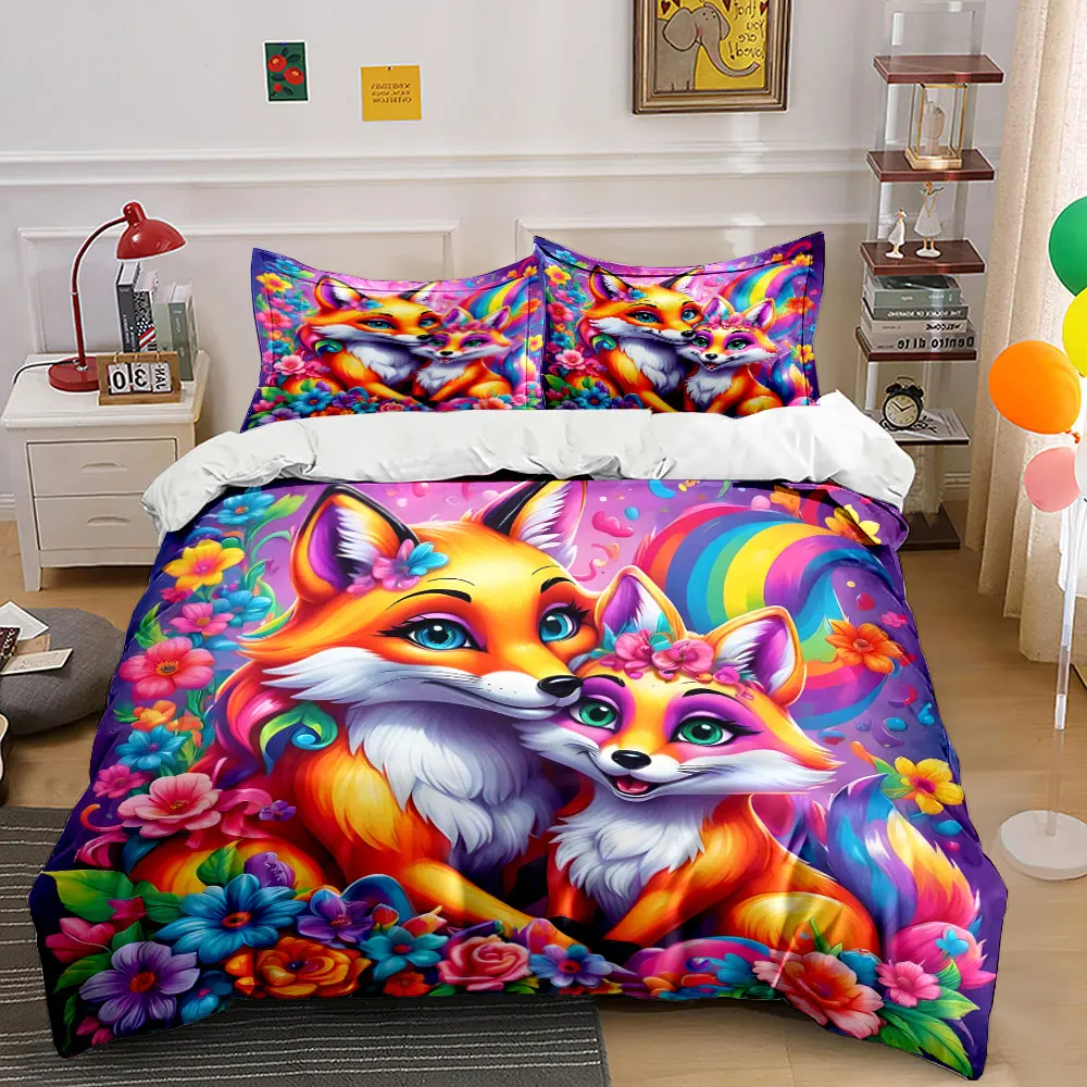Rainbow foxes with flowers Bedding Set for Kids Luxury Gift 3pcs Digital Print Comforter Set Soft Comfortable Breathable
Rainbow foxes with flowers Bedding Set for Kids Luxury Gift 3pcs Digital Print Comforter Set Soft Comfortable Breathable