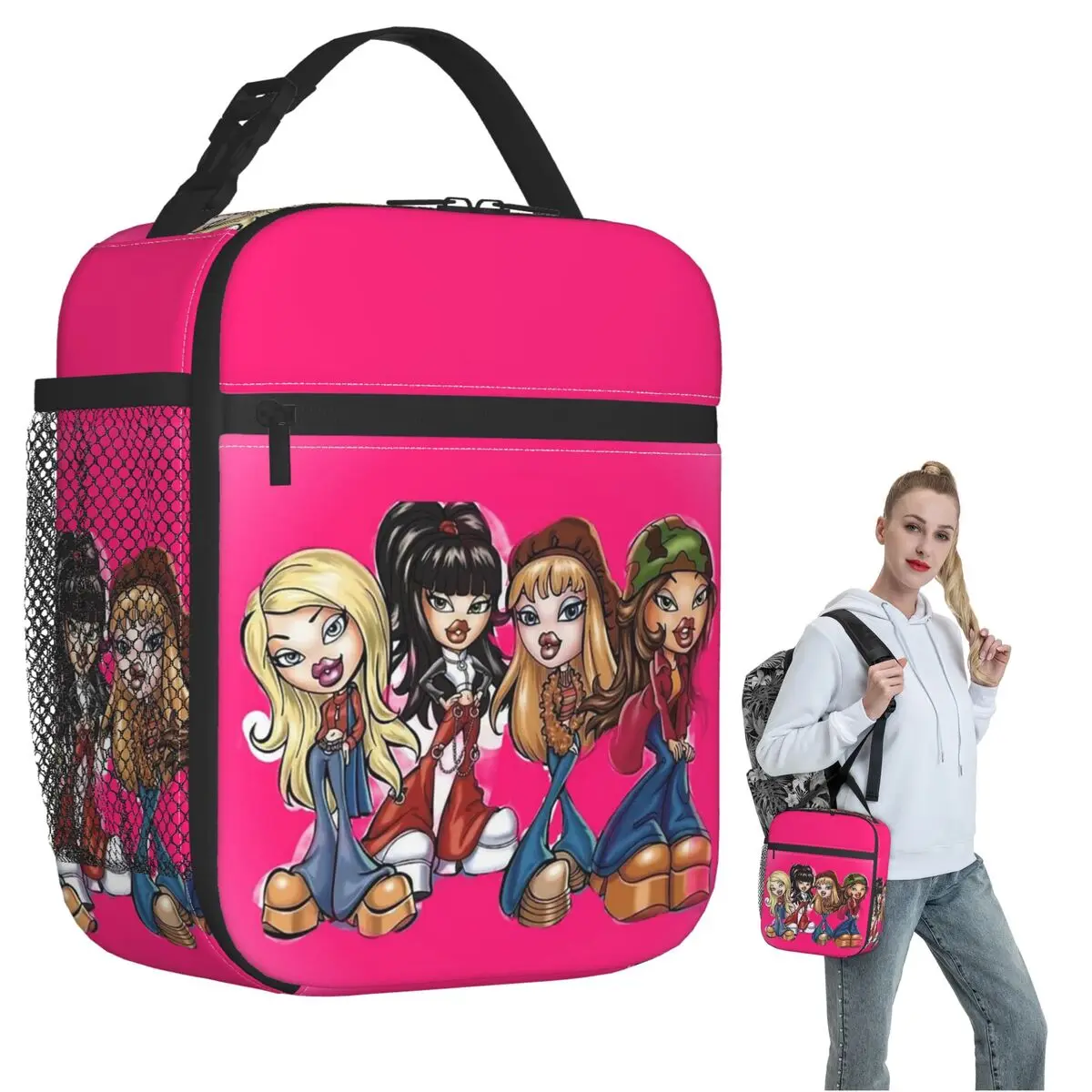 Изолированная сумка для обеда Bratzs Doll для женщин и детей, портативные коробки для еды, термосумка для обеда
Изолированная сумка для обеда Bratzs Doll для женщин и детей, портативные коробки для еды, термосумка для обеда