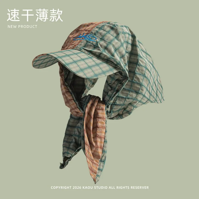 Korean Plaid Spring and Summer Triangle Headscarf Hat for Men and Women Embroidered Letters Quick-drying Sunshade Baseball Cap
Korean Plaid Spring and Summer Triangle Headscarf Hat for Men and Women Embroidered Letters Quick-drying Sunshade Baseball Cap