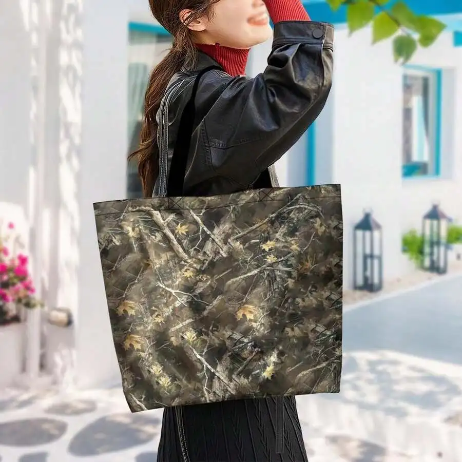 Camouflage Print Casual Tote Bag For Women Outdoor Use
Camouflage Print Casual Tote Bag For Women Outdoor Use