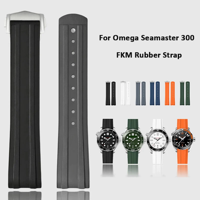 Arc Mouth Watch Band 20mm for Omega New Seamaster 300 FKM Fluoro Rubber Strap Men Women Sport Diving Folding Buckle Watchband
Arc Mouth Watch Band 20mm for Omega New Seamaster 300 FKM Fluoro Rubber Strap Men Women Sport Diving Folding Buckle Watchband