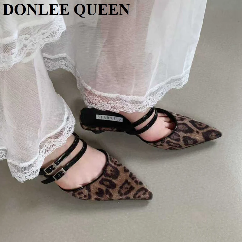French Low Heels Close Toe Mule Shoes Women Slip On Slides Spring Summer New Fashion Leopard Print Shoes Casual Vacation Shoes
French Low Heels Close Toe Mule Shoes Women Slip On Slides Spring Summer New Fashion Leopard Print Shoes Casual Vacation Shoes