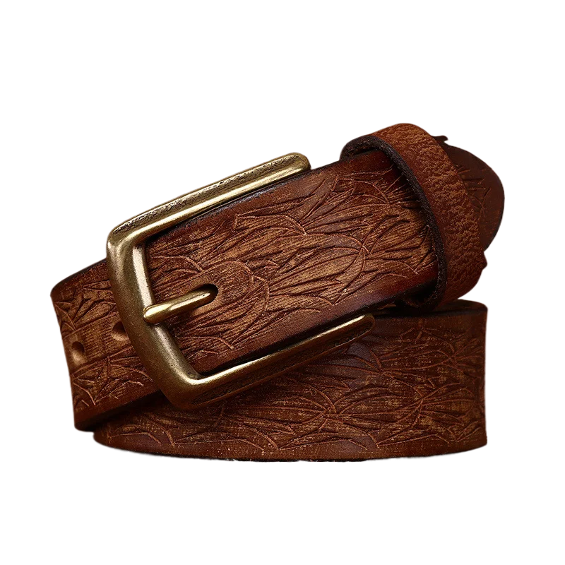 Original carved design, thickened extra-thick vintage leather belt, men's first layer of cowhide
Original carved design, thickened extra-thick vintage leather belt, men's first layer of cowhide