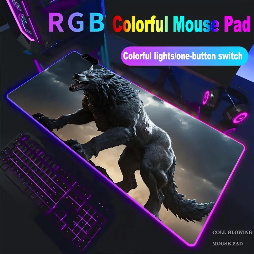 Wolf Mouse Pad High-end E-sports Mouse Pad Mouse Pad RGB Mouse Pad LED Pc Large Student Writing Pad Gamer Luminous Desk Ma
Wolf Mouse Pad High-end E-sports Mouse Pad Mouse Pad RGB Mouse Pad LED Pc Large Student Writing Pad Gamer Luminous Desk Ma